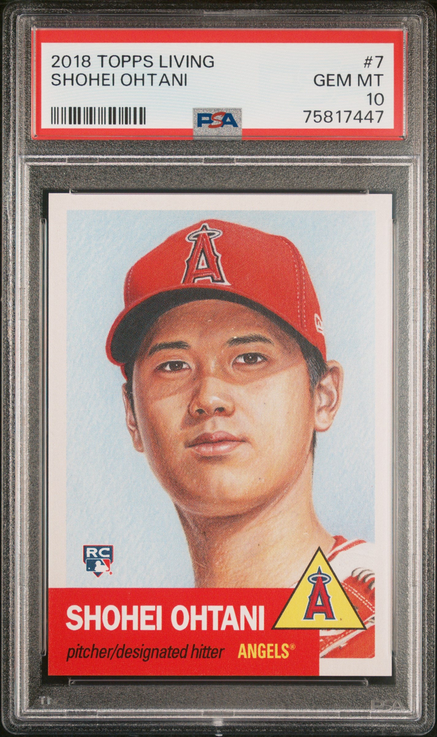 2018 Topps Living Shohei Ohtani #7 PSA 10