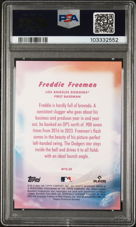 2024 Topps Update Mystical Blue Freddie Freeman PSA 10