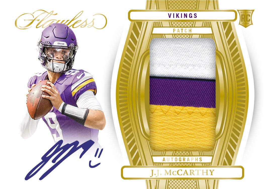 2024 Panini Flawless Football Rookie Patch Autograph J.J. McCarthy
