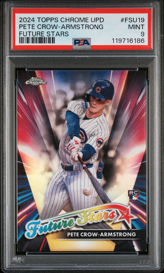 2024 Topps Chrome Update Future Stars Pete Crow-Armstrong #FSU19 PSA 9
