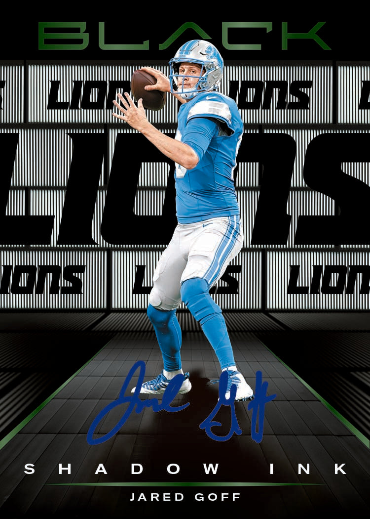 2025 Panini Black Football Shadow Ink Jared Goff