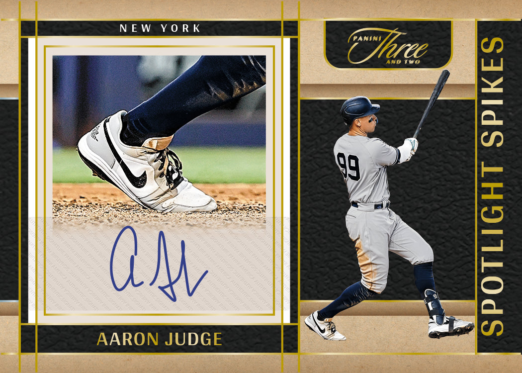 2025 Panini Three & Two Baseball Spotlight Spikes Aaron Judge