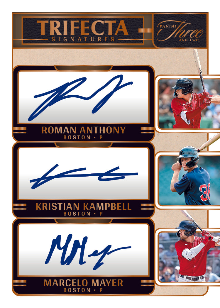 2025 Panini Three & Two Baseball Trifecta Autograph Card