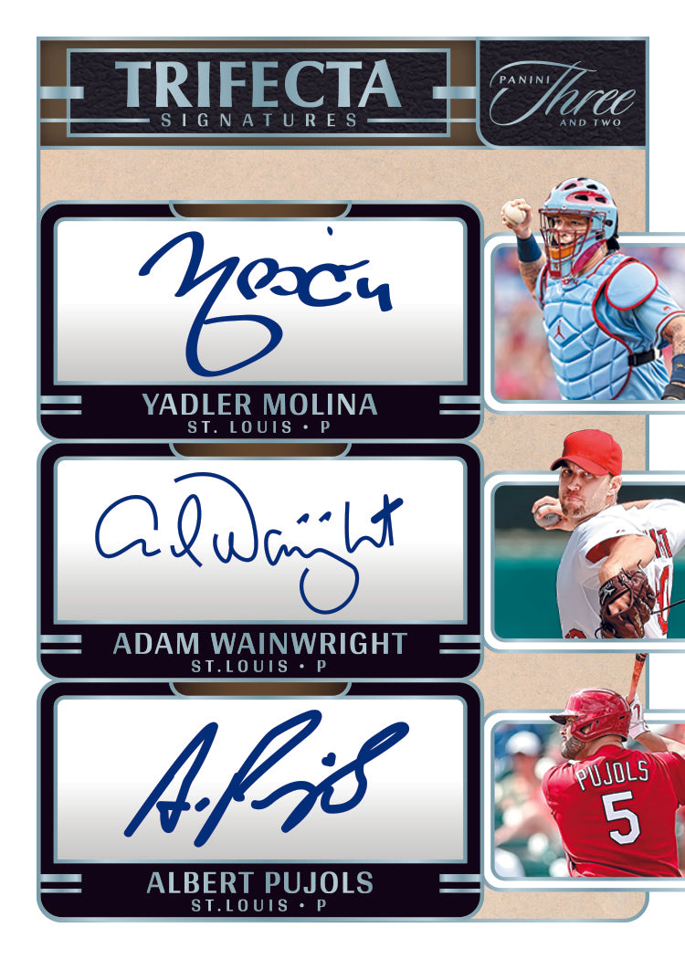 2025 Panini Three & Two Baseball Trifecta Autograph Card