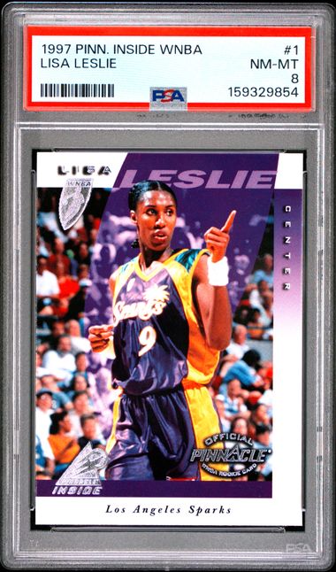 1997 Pinnacle Inside WNBA #1 Lisa Leslie PSA 8 - Front