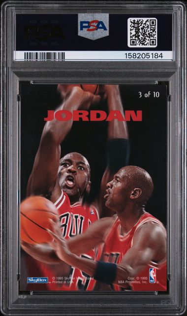 1994 Skybox Emotion N-Tense #3 Michael Jordan PSA 9 - Back
