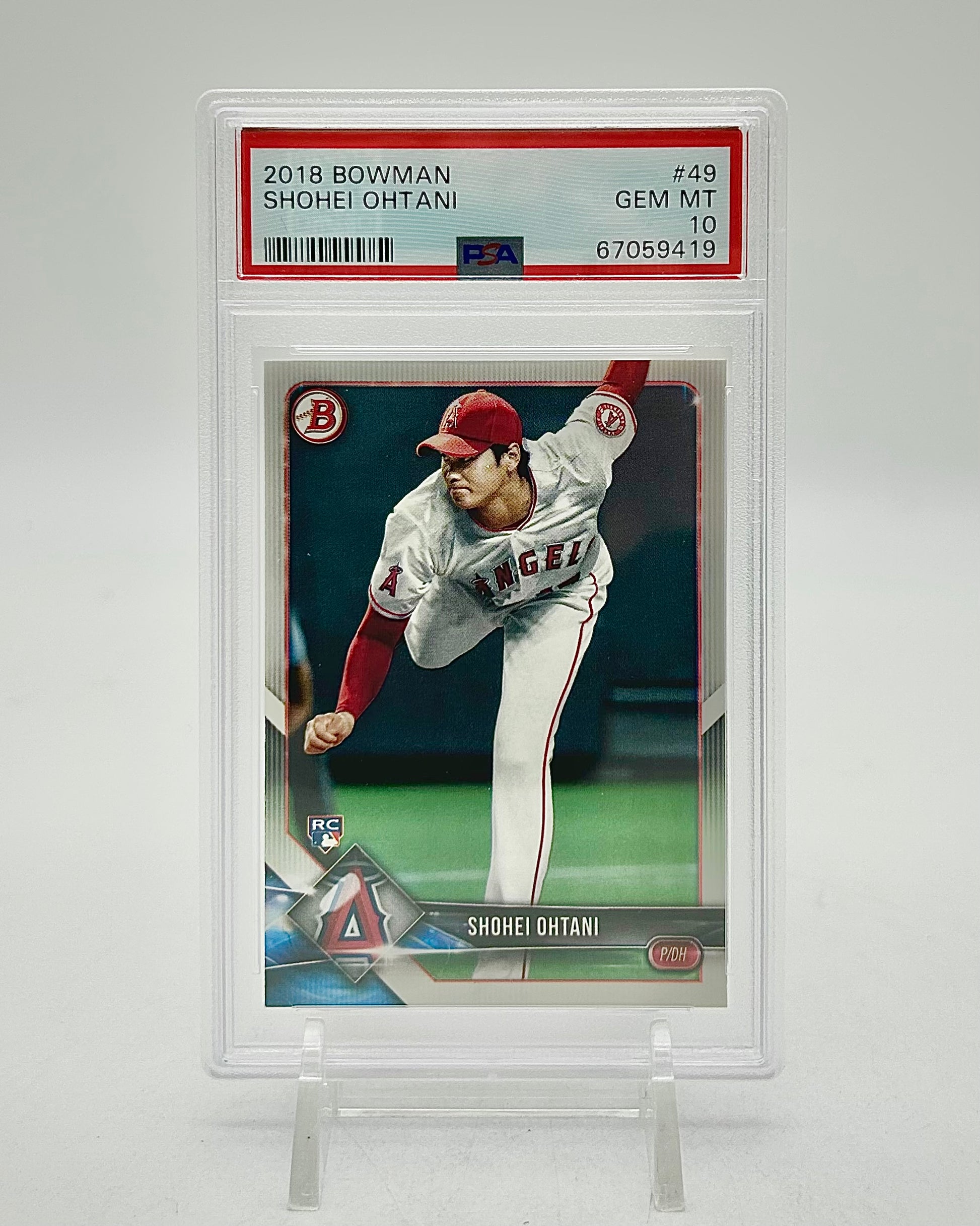 2018 Bowman Shohei Ohtani #49 PSA 10
