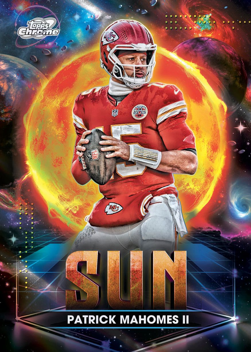 2025 Topps Cosmic Chrome Football Planetary Pursuit - Sun - Patrick Mahomes II