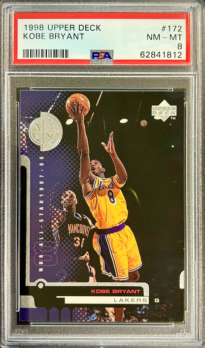 1998 Upper Deck #172 Kobe Bryant PSA 8