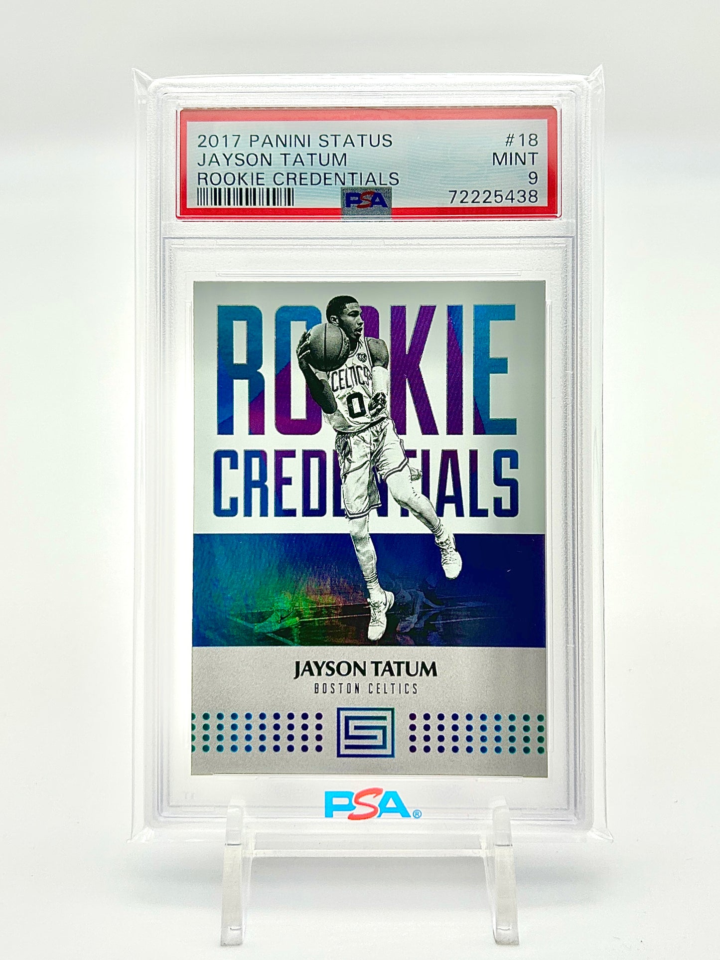 2017 Panini Status Rookie Credentials: #18 Jayson Tatum (PSA 9)