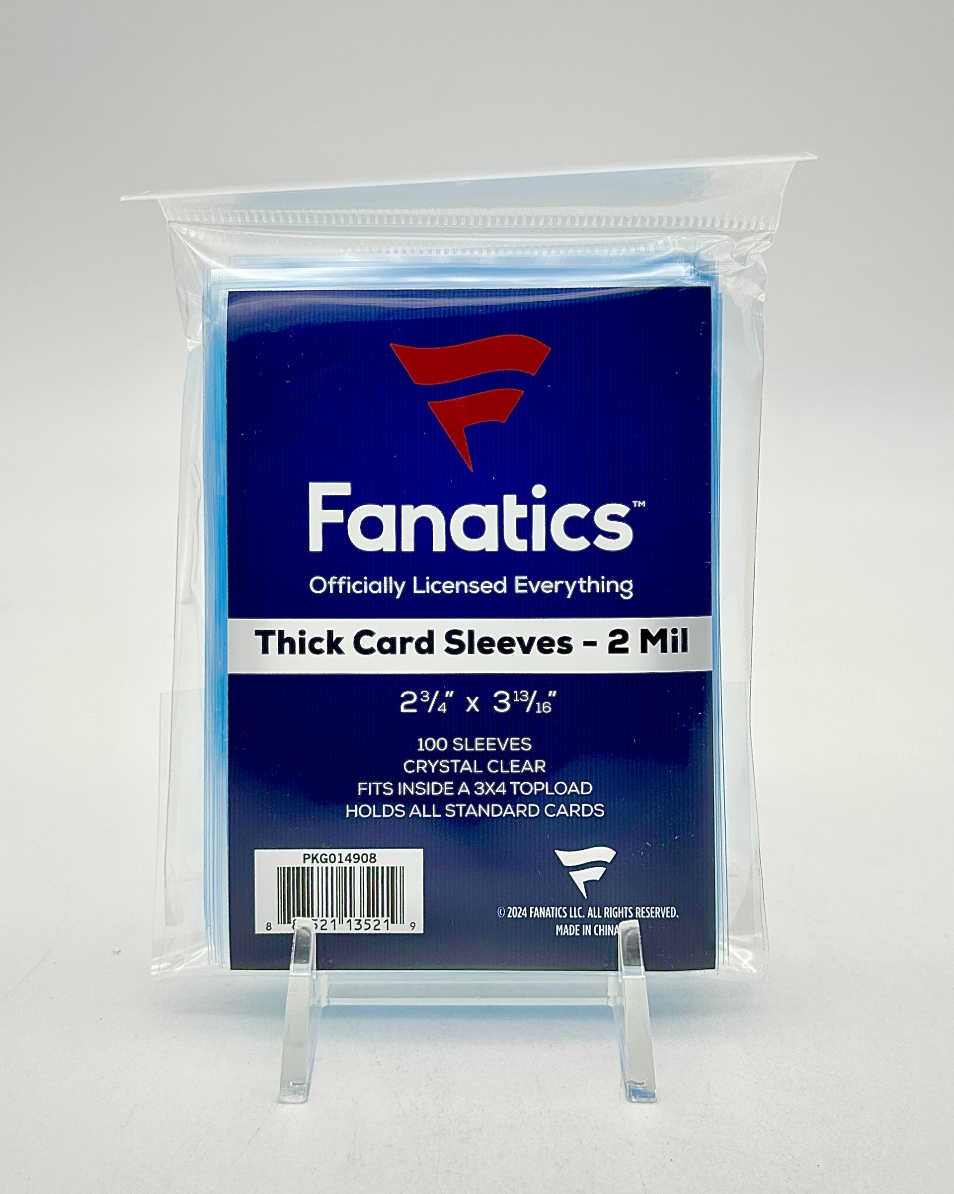 fanatics card sleeves 2 mil Fanatics Thick Card Soft Sleeves 100 Count