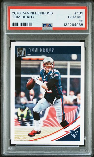 2018 Panini Donruss O#183 Tom Brady PSA 10 - Front
