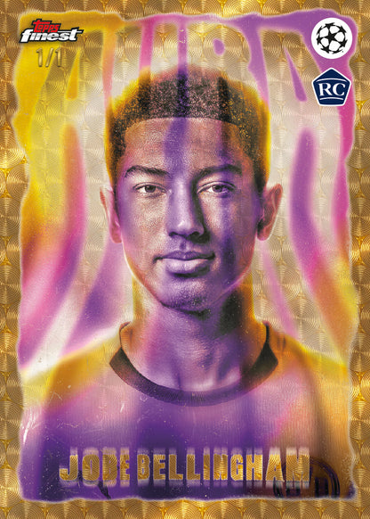2025-26 Topps Finest UEFA Club Competitions Soccer Aura Jobe Bellingham