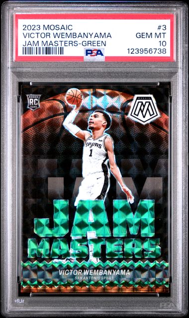 2023 Panini Mosaic Jam Masters Green #3 Victor Wembanyama PSA 10 - Front