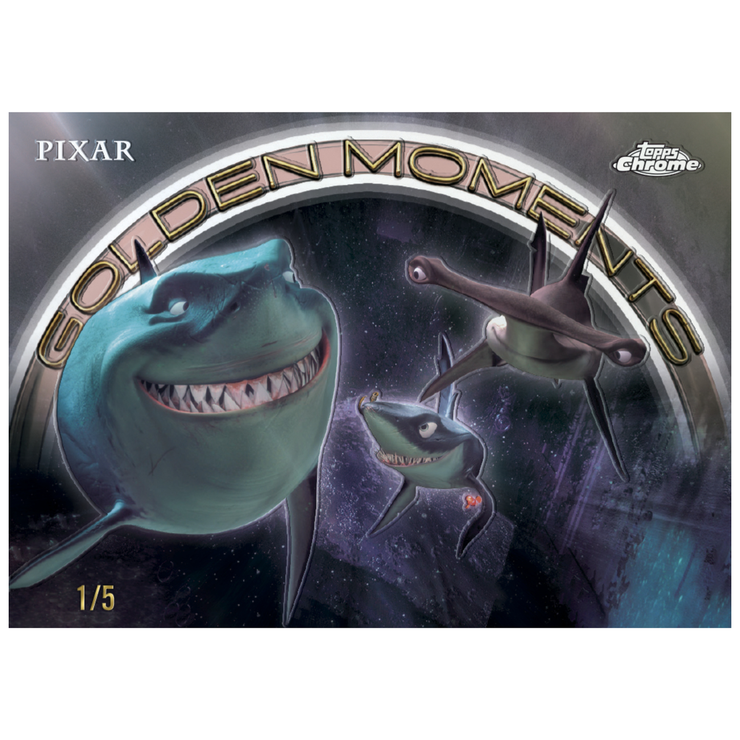 2025 Topps Pixar Gold Golden Moments - 3 Sharks