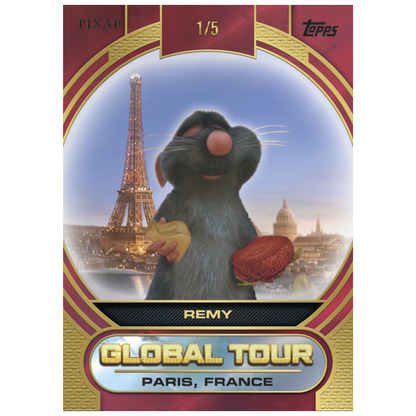 2025 Topps Pixar Gold Global Tour Paris, France Remy