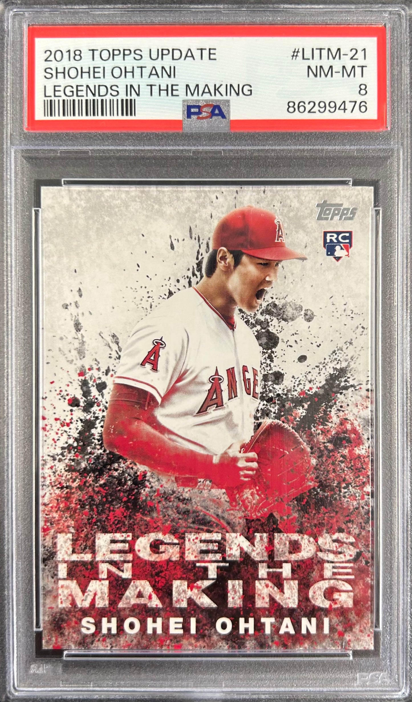 2018 Topps Update Legends In The Making #LITM-21 Shohei Ohtani PSA 8