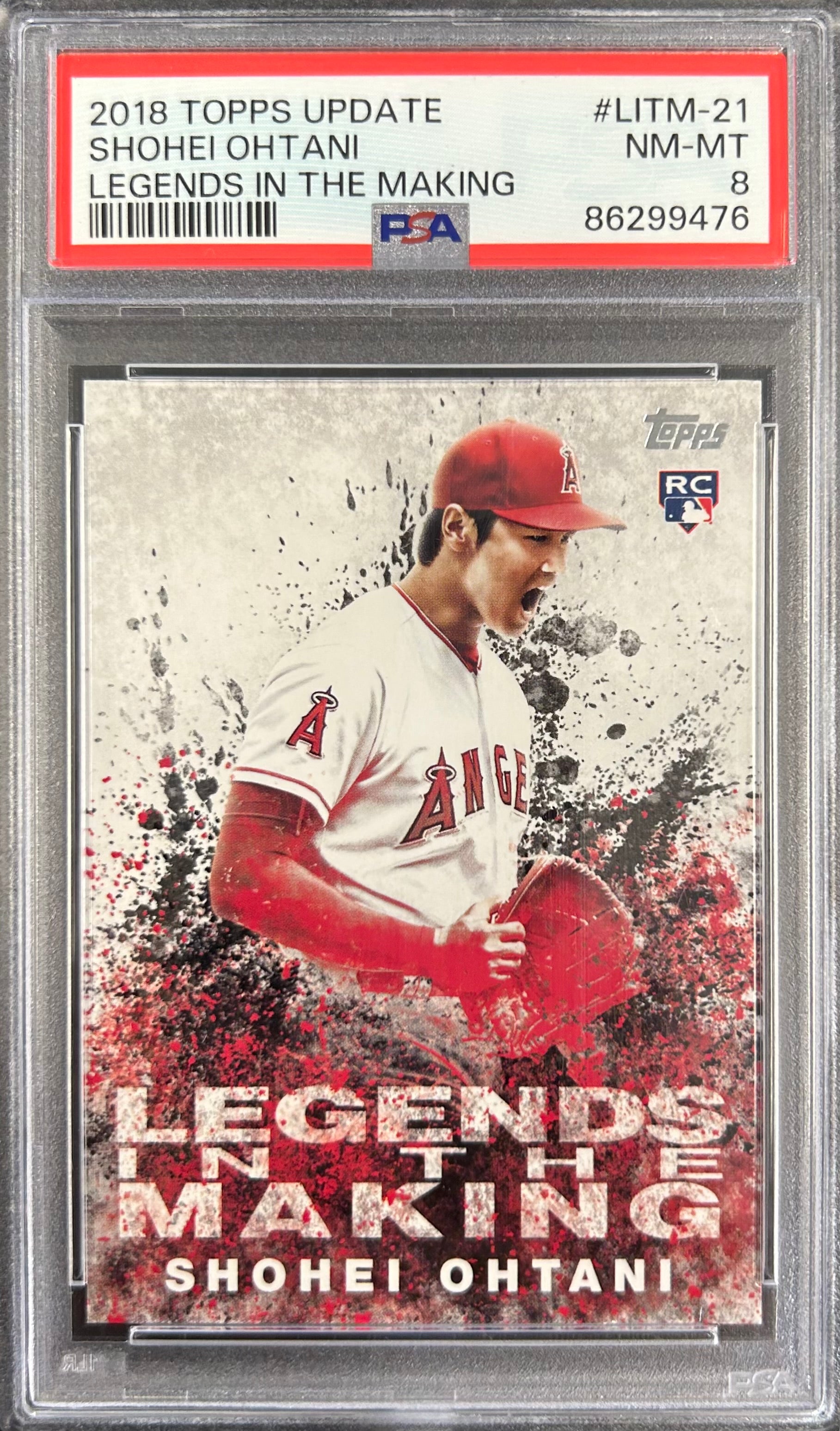 2018 Topps Update Legends In The Making #LITM-21 Shohei Ohtani PSA 8