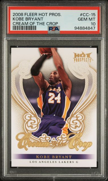 2008 Fleer Hot Prospects Cream of the Crop #CC-15 Kobe Bryant PSA 10 - Front