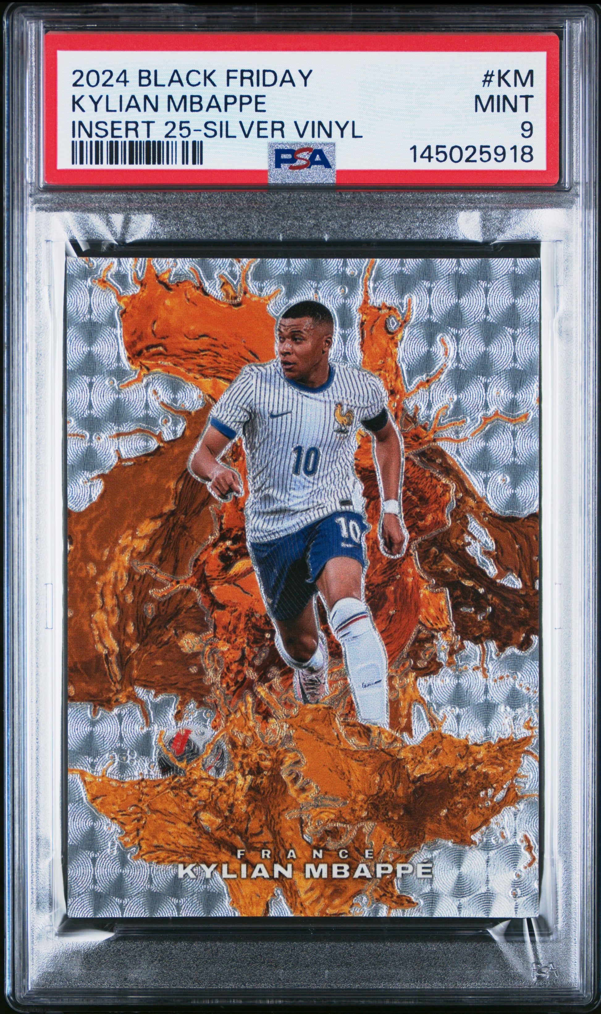 2024 Panini Select Black Friday Silver /25 Mbappé PSA 9 - Front