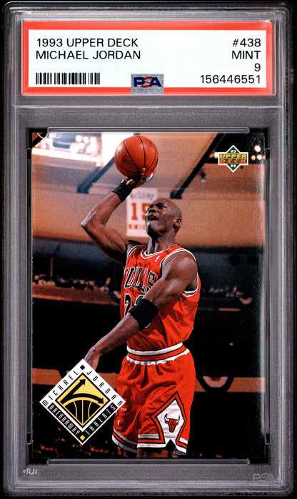 1993 Upper Deck #438 Michael Jordan PSA 9 Bulls Card - Front