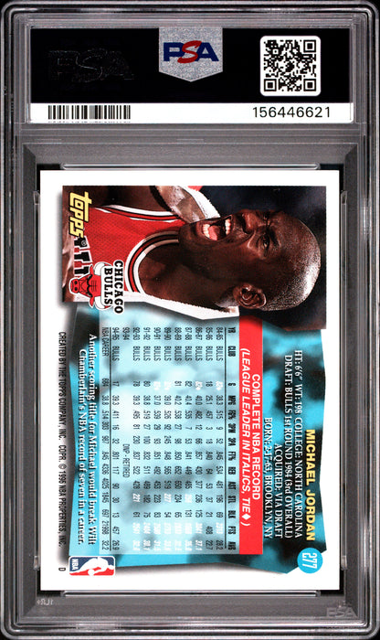 1995 Topps #277 Michael Jordan PSA 9 Bulls Card - Back
