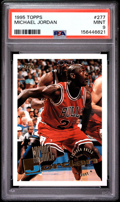 1995 Topps #277 Michael Jordan PSA 9 Bulls Card - Front