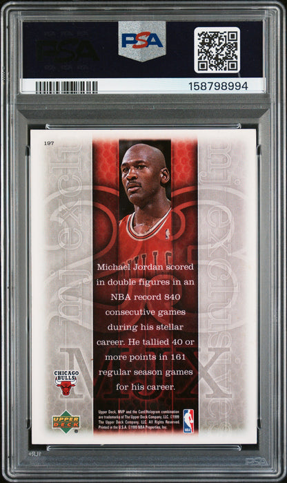 1999 Upper Deck MVP #197 Michael Jordan PSA 8 - Back