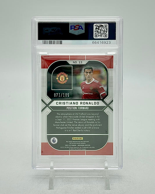 2021-22 Panini Obsidian /105 Cristiano Ronaldo #13 PSA 9