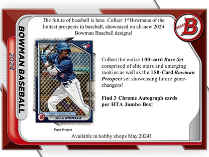 2024 Bowman Baseball Jumbo Sealed Case (8 boxes)