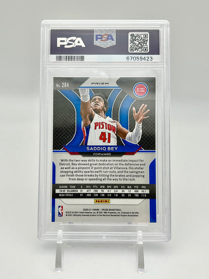 2020 Panini Prizm Silver: #284 Saddiq Bey (PSA 9)