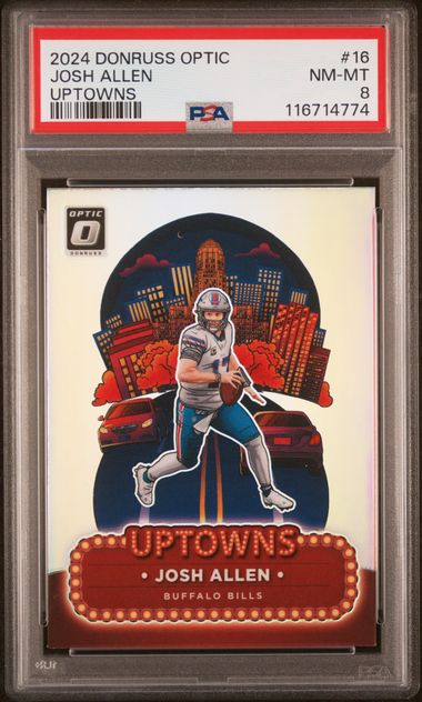2024 Panini Donruss Optic Uptowns #16 Josh Allen PSA 8 (Front)