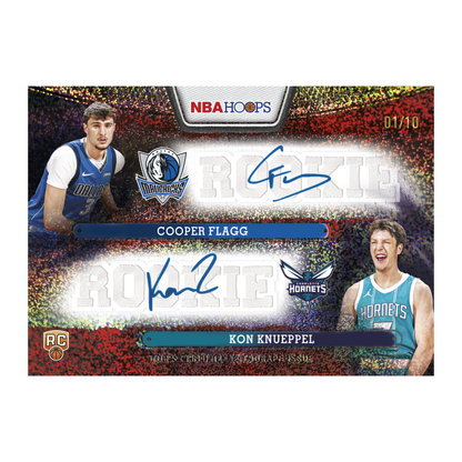 2025-26 Topps NBA Hoops Basketball Rookie Signatures Dual Cooper Flagg & Kon Knueppel