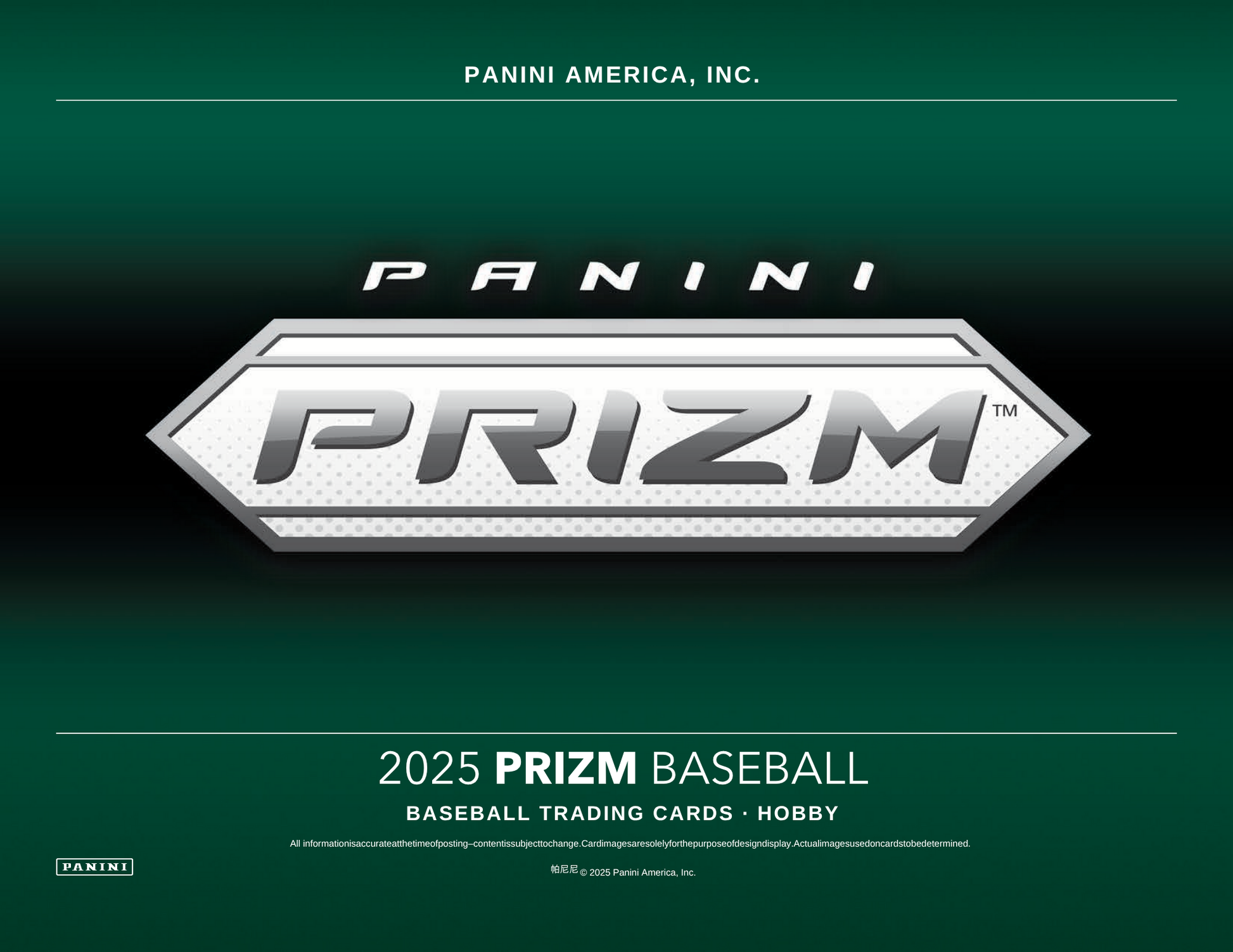 2025 Panini Prizm Baseball Hobby Box