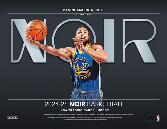 Basketball trading card featuring a player in a blue jersey with 'NOIR' branding and Panini America, Inc. logo.