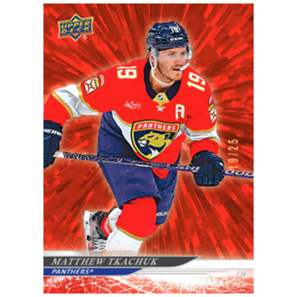 2024-25 Upper Deck Series 2 Hockey Red Outburst Matthew Tkachuk