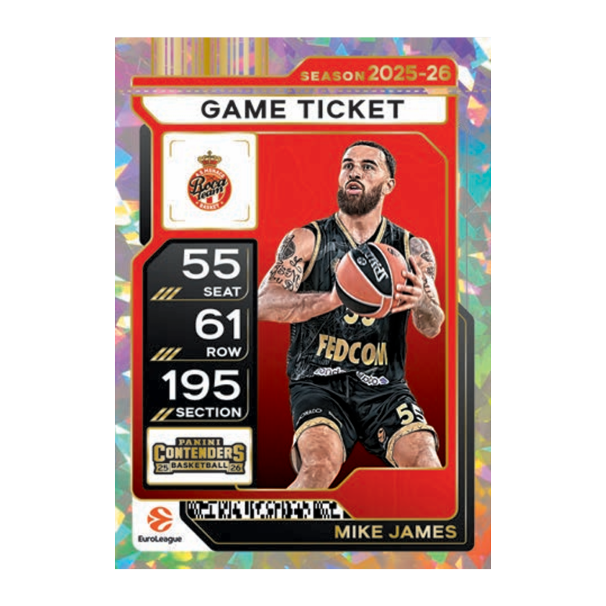 2025-26 Panini Contenders EuroLeague Crack Ice Mike James
