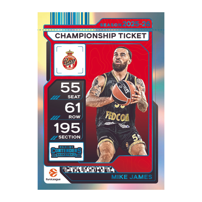2025-26 Panini Euroleague Contenders Basketball Championship Ticket Mike James