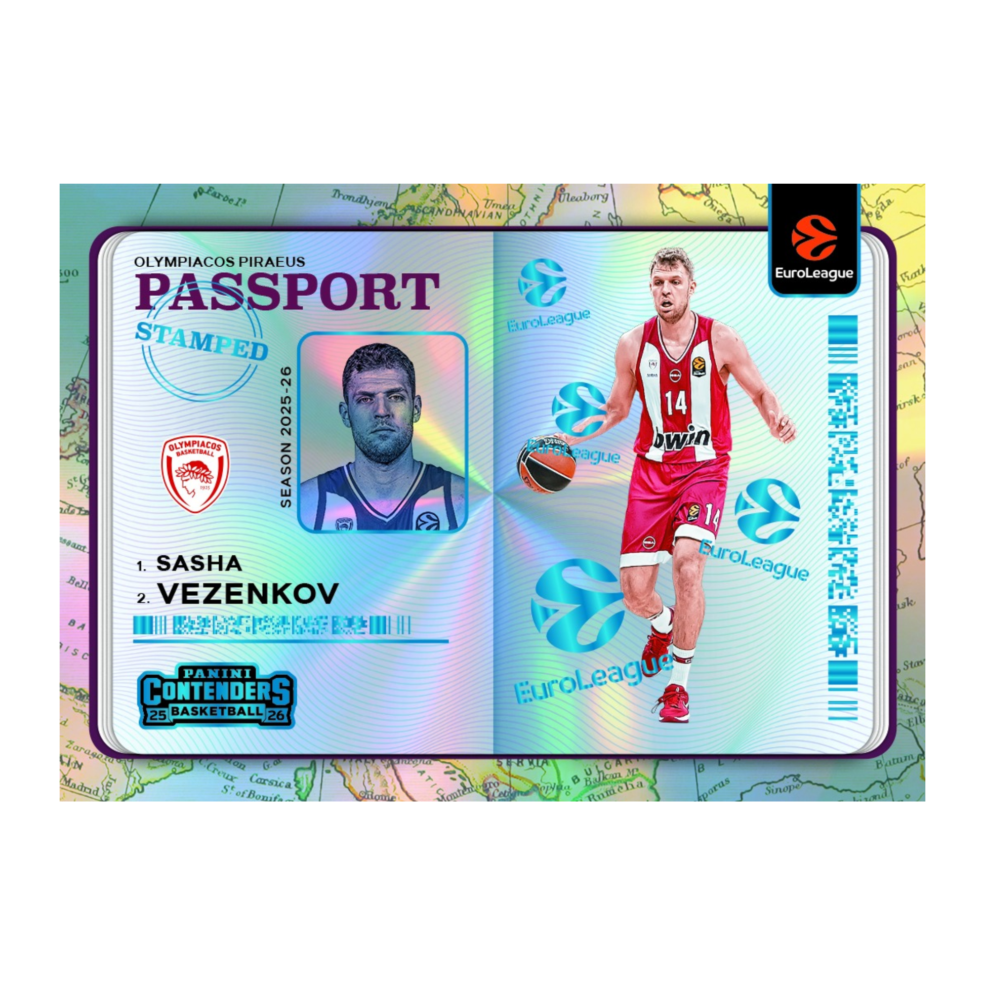 2025-26 Panini Euroleague Contenders Basketball Passport Sasha Vezenkov