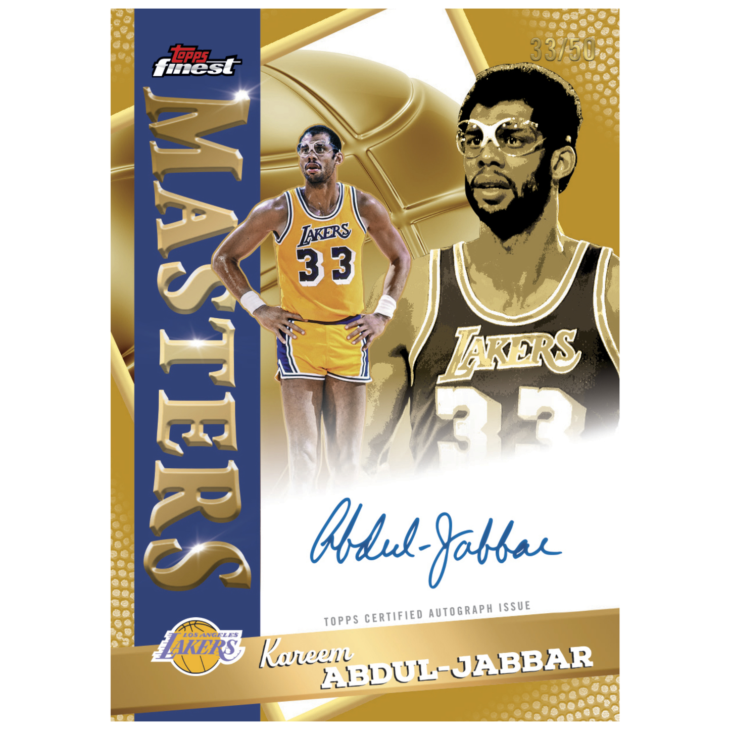 2025-26 Topps Finest Basketball Masters Autographs Kareem Abdul-Jabbar