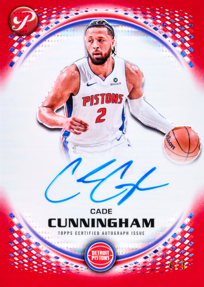 2025-26 Topps Pristine Basketball Cade Cunningham Autograph Card