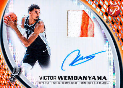 2025-26 Topps Pristine Basketball Victor Wembanyama Pristine Pieces Autograph Relic Card