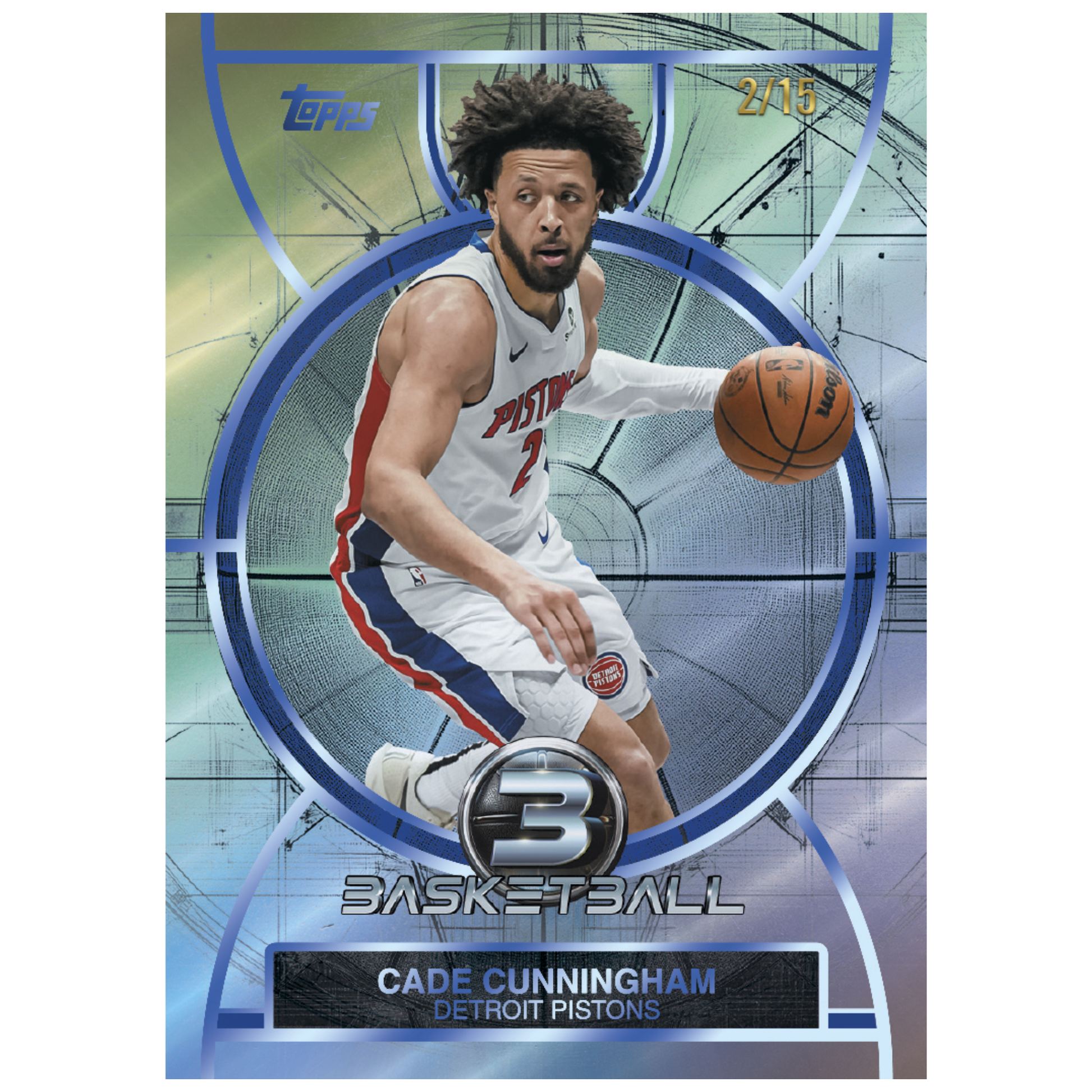 2025-26 Topps Three Basketball Cade Cunningham