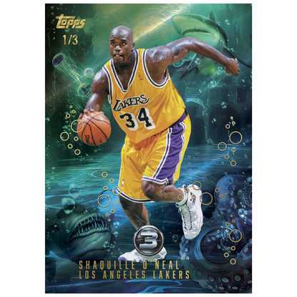 2025-26 Topps Three Basketball Monsters of the Deep Shaquille O'Neal