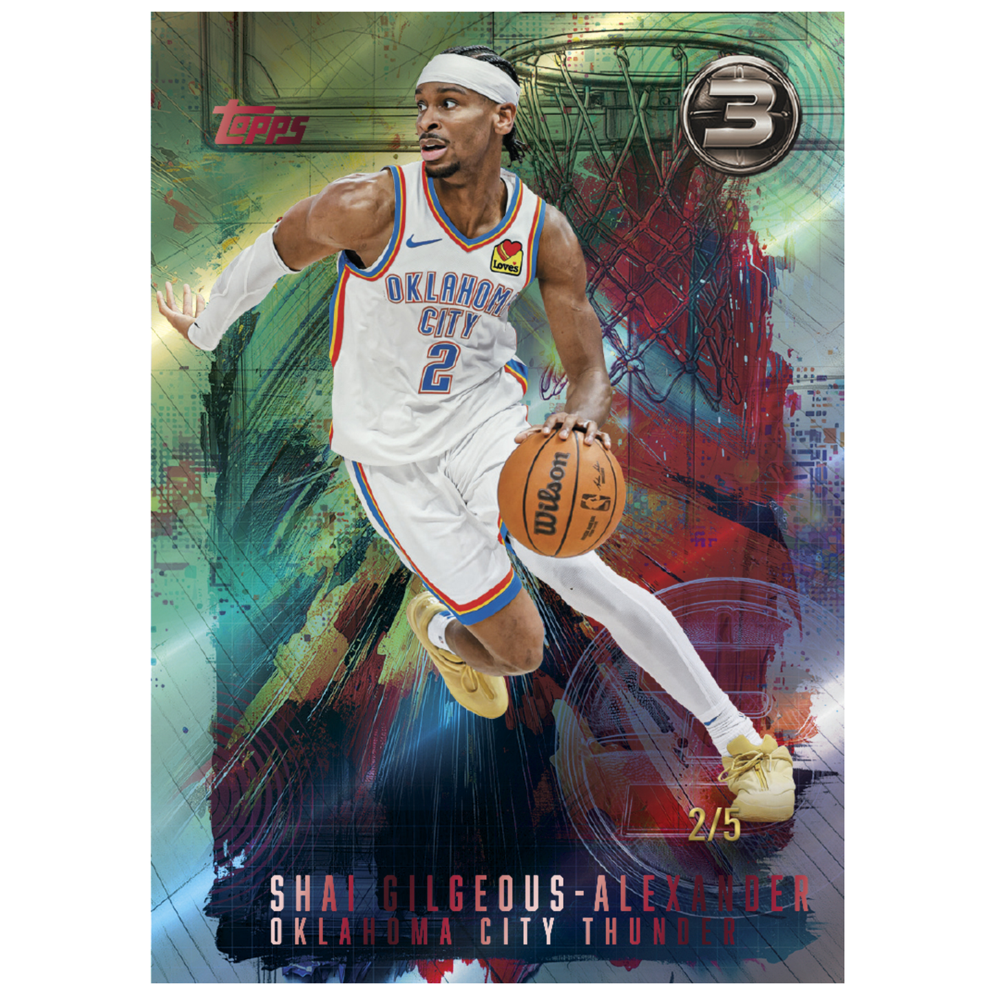2025-26 Topps Three Basketball The Paint Shai Gilgeous-Alexander