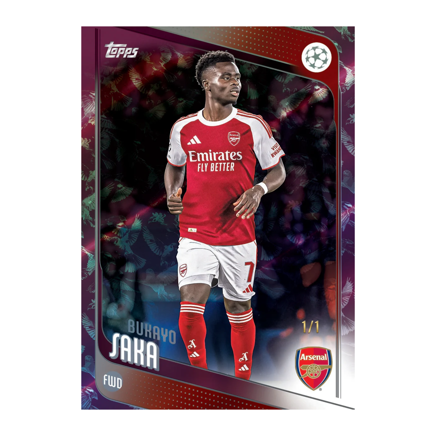 2025-26 Topps UEFA Club Competitions Soccer Bukayo Saka