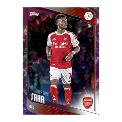 2025-26 Topps UEFA Club Competitions Soccer Bukayo Saka