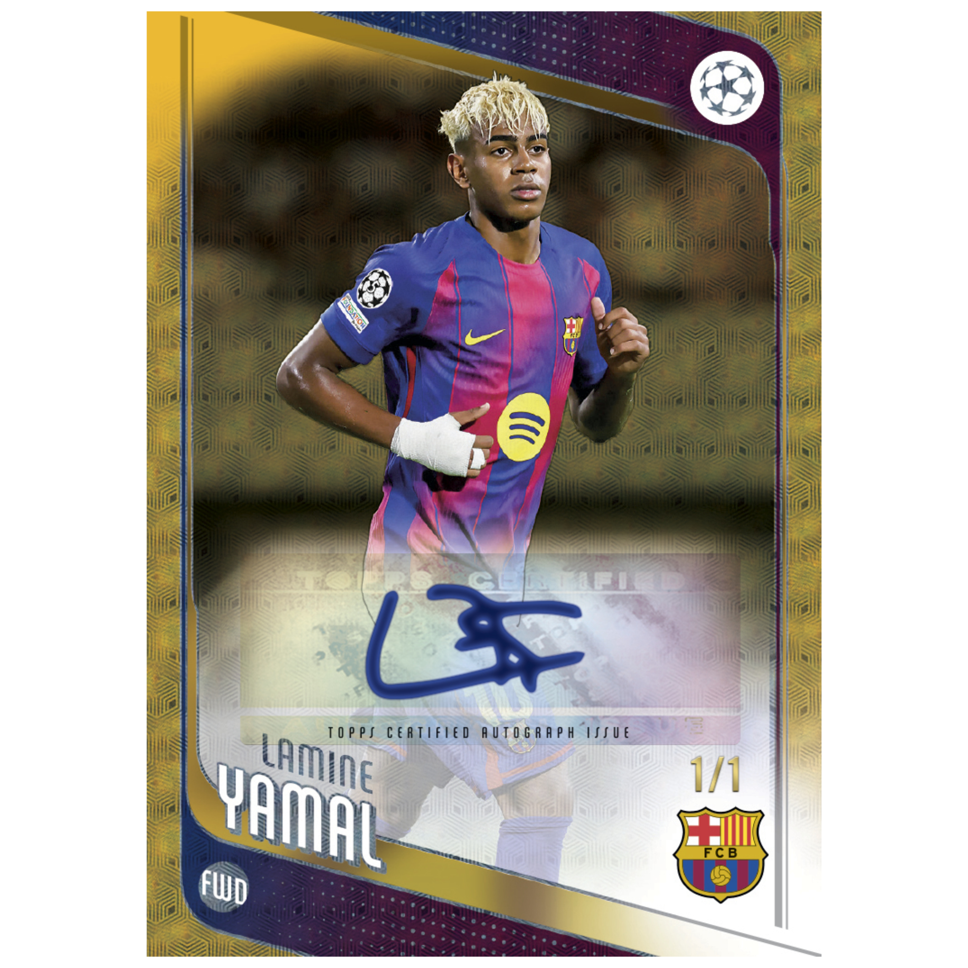 2025-26 Topps UEFA Club Competitions Soccer Lamine Yamal Autograph