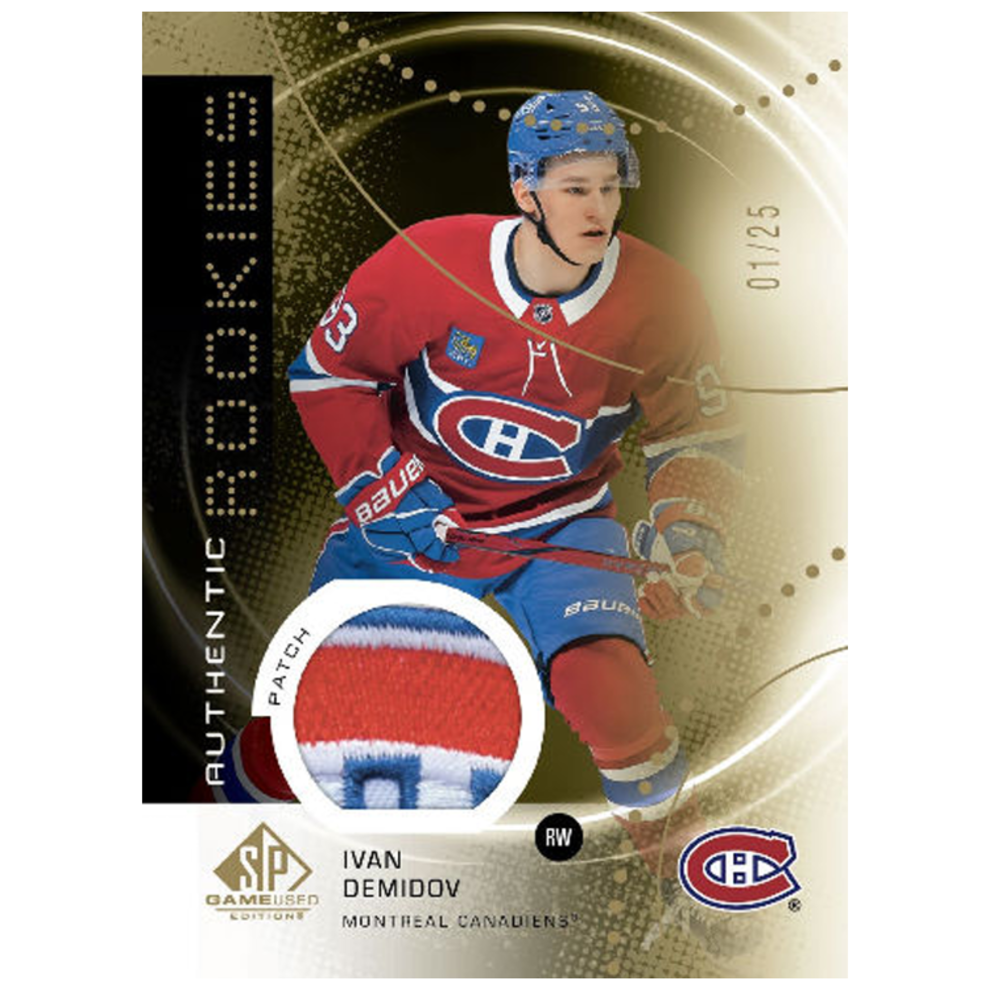 2025-26 Upper Deck SP Game Used Hockey Authentic Rookies Ivan Demidov