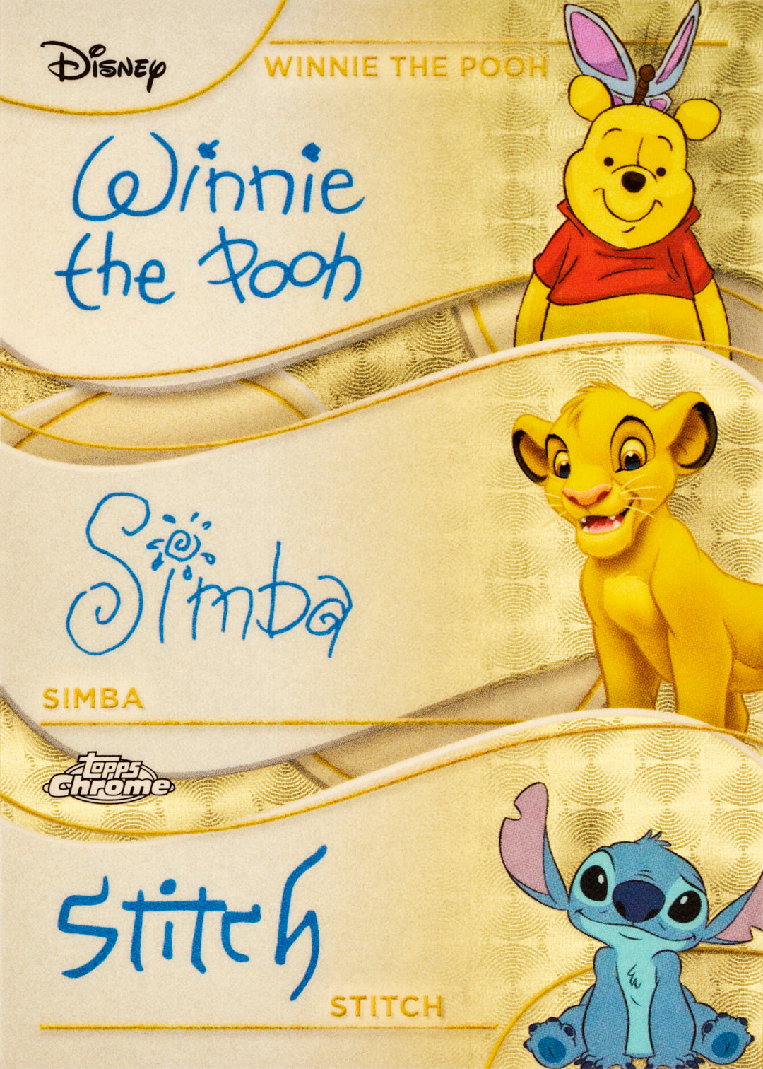 2025 Topps Chrome Disney Triple Facsimile Autograph